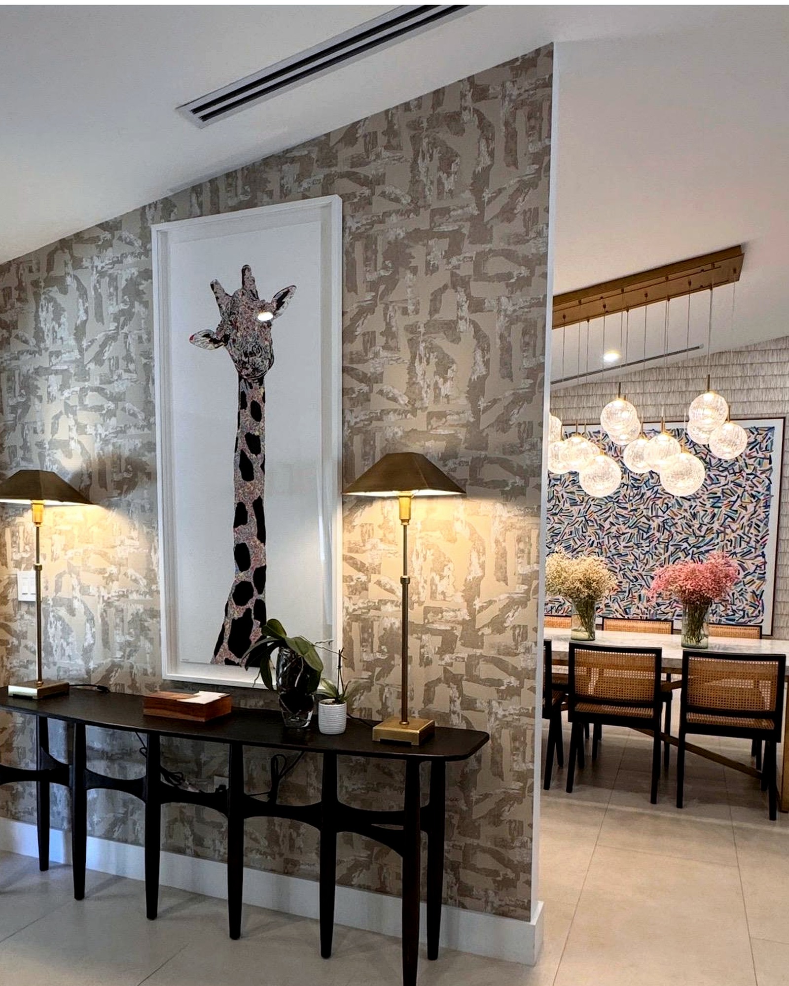 Entry & Dining Room Feature Wall, Coral Gables, Florida
