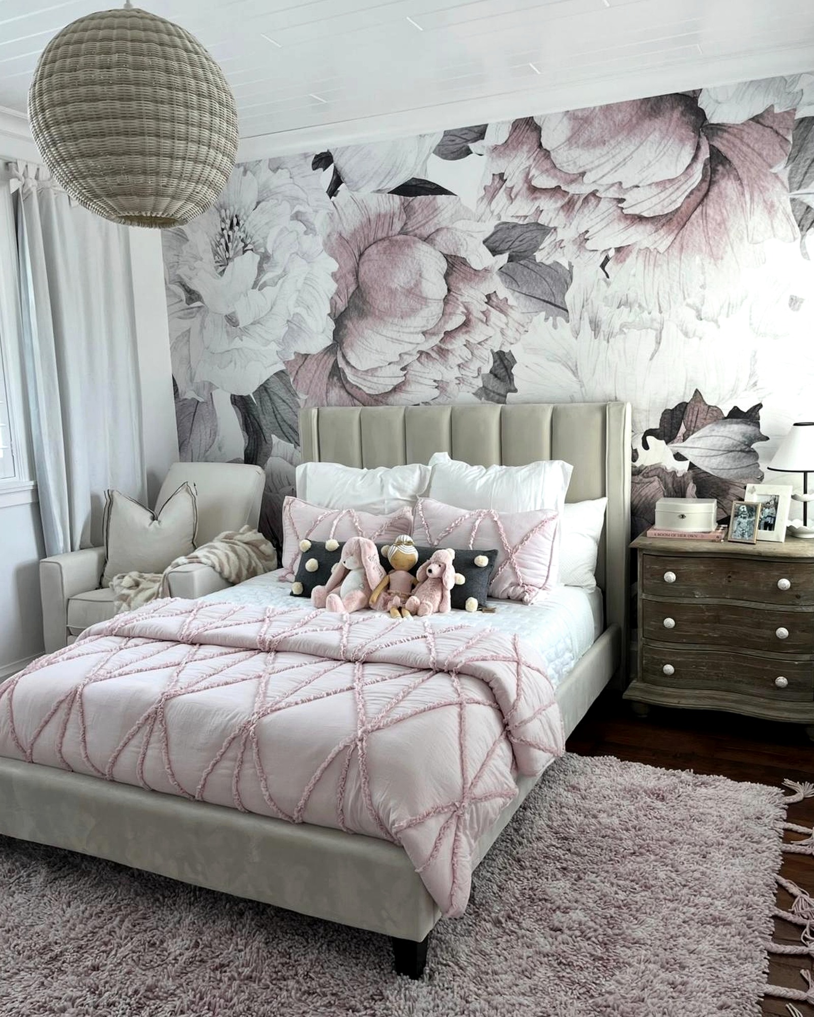 Floral Bedroom Mural, Wellington, Florida